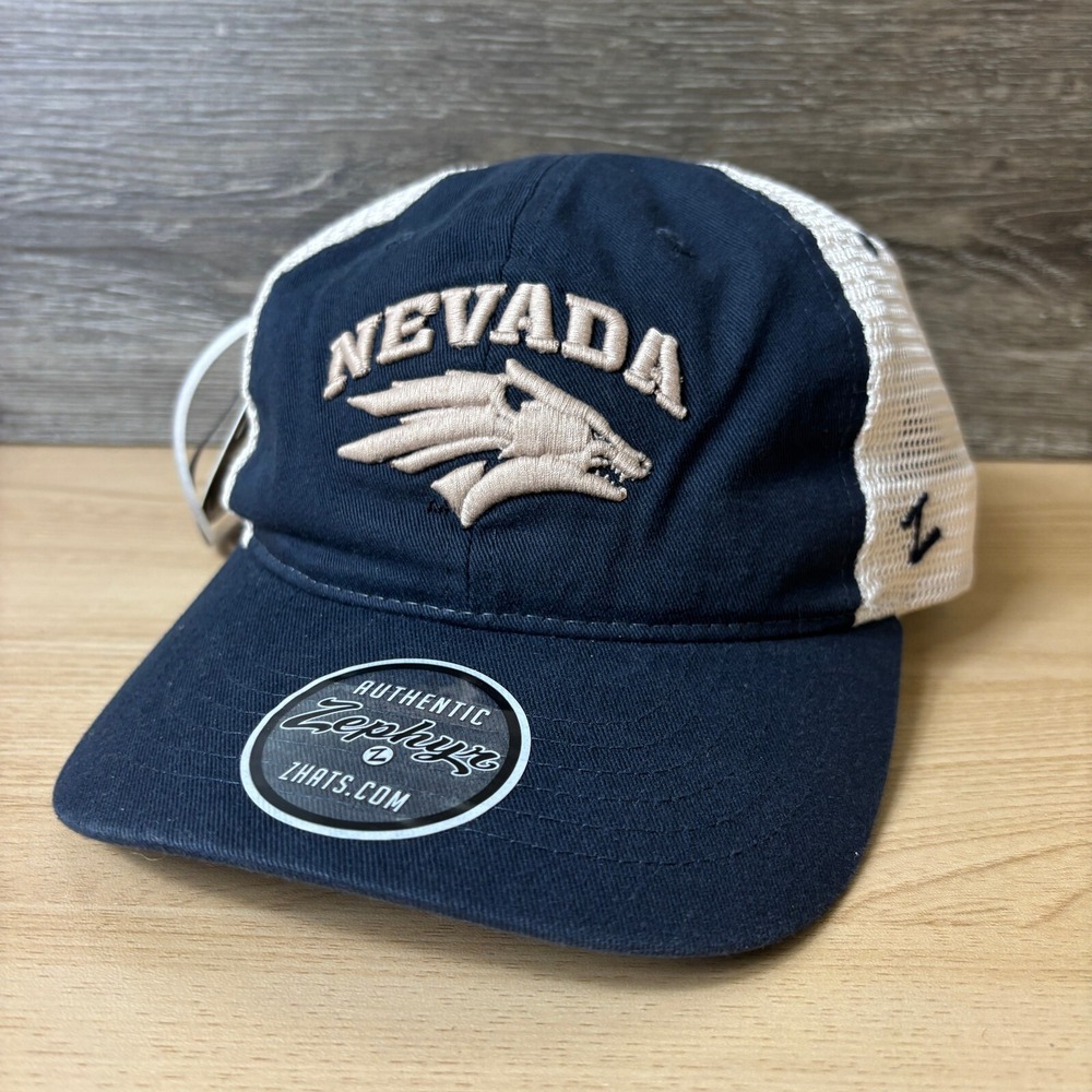 Nevada Wolf Pack Hat Cap Snap Back Blue‎ Wolfpack Zephyr NWT